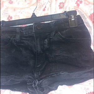 Black Denim Shorts